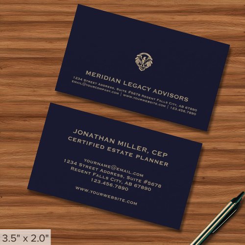 Classic Business Cards with Eagle Logo