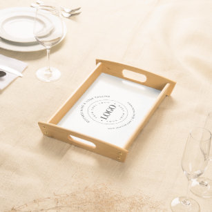 Personalized Plastic Serving Tray with Your Logo – Elegant
