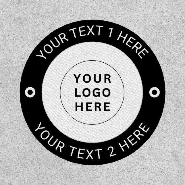 Classic Business Logo | Minimalist Black and White Patch (Front)