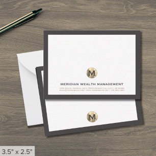 Classic Business Monogram Note Cards