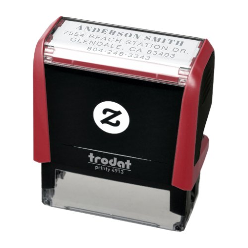 Classic Business Name Return Address Self_inking Stamp