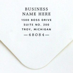 Classic Business Return Address Typography Self-inking Stamp