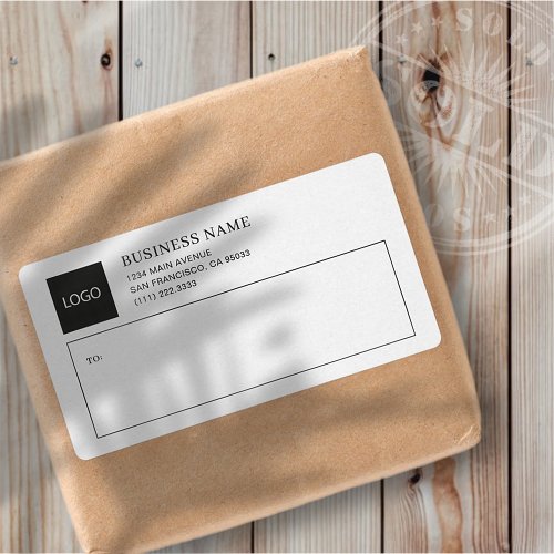 Classic Business Square Logo Shipping Labels
