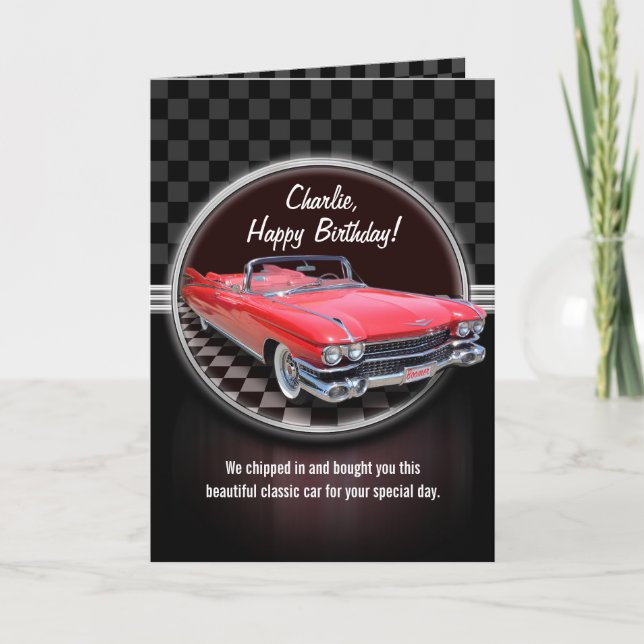 CLASSIC CADILLAC Birthday Card (Front)