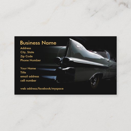 Customizable Classic Cadillac Business Card