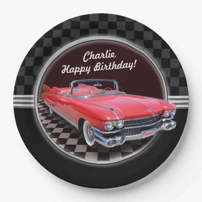 Classic Cadillac Party Plate (Front)