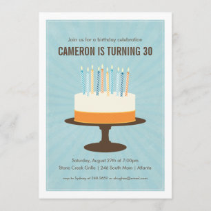 Classic Cake Birthday Invitation