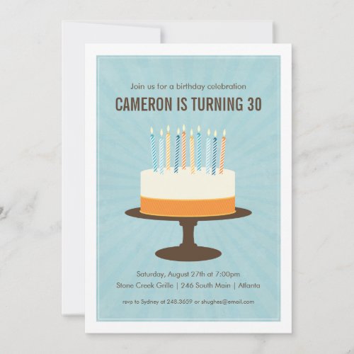 Classic Cake Birthday Invitation