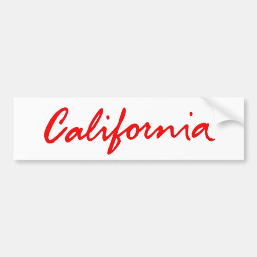 Classic California Script Logo Bumper Sticker