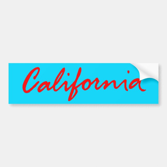 Classic California Script Logo Bumper Sticker (Front)