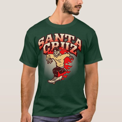 Classic California Skater Santa Cruz  T_Shirt