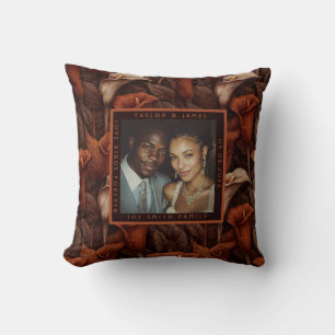 Classic Calla Lilies Garden Traditional Wedding Throw Pillow