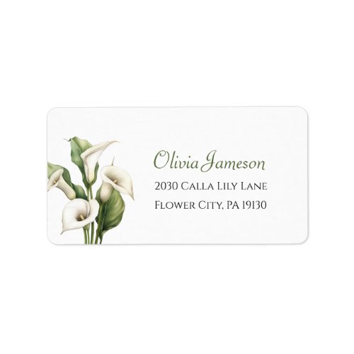 Classic Calla Lily Address Label 