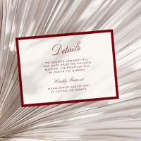 Classic Calligraphy Deep Red Old Money Details