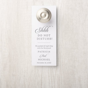 Classic Calligraphy Do Not Disturb Wedding Door Hanger