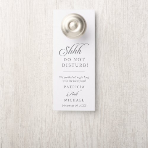 Classic Calligraphy Do Not Disturb Wedding Door Hanger