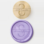 Classic Calligraphy Monogram Wedding Wax Seal Stamp<br><div class="desc">A charming wedding design with calligraphy first names and a classic last initial.</div>