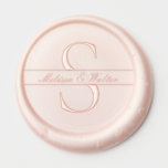 Classic Calligraphy Monogram Wedding Wax Seal Sticker<br><div class="desc">A charming wedding design with calligraphy first names and a classic last initial.</div>