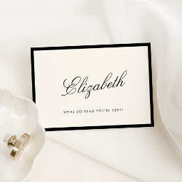 Classic Calligraphy Old Money Place Card
