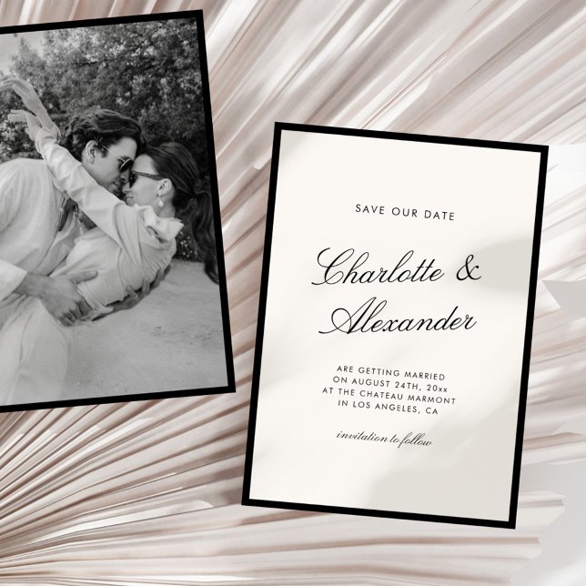 Classic Calligraphy Old Money Save The Date (Creator Uploaded)