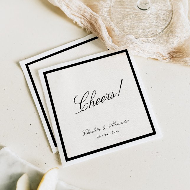 Classic Calligraphy Old Money Wedding Napkins (Creator Uploaded)