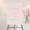 Classic Calligraphy Peach Wedding Welcome Sign