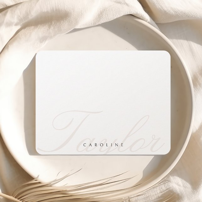 Classic Calligraphy Personalized Stationery Note Card (Classic Calligraphy Personalized Stationery Note Card)