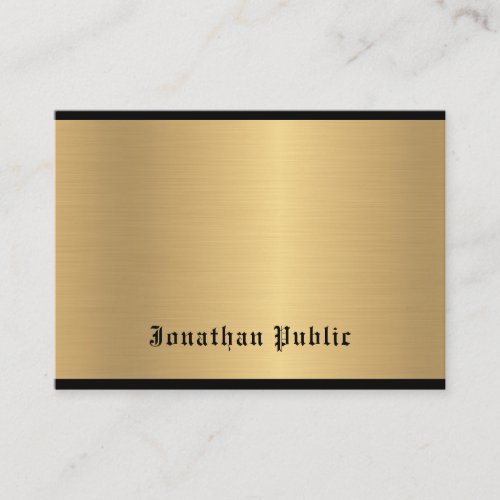 Classic Calligraphy Script Glam Gold Elegant Luxe Business Card