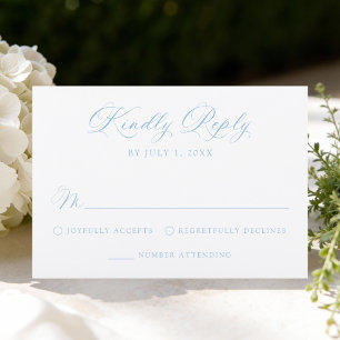 Classic Calligraphy Wedding Letterpress RSVP Cards