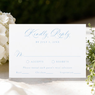 Classic Calligraphy Wedding Letterpress RSVP Cards