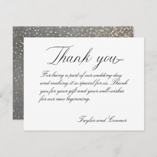 Classic Calligraphy Wedding Thank You Card