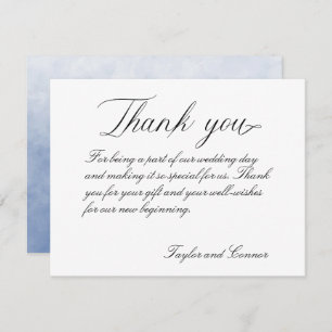 Classic Calligraphy Wedding Thank You Card