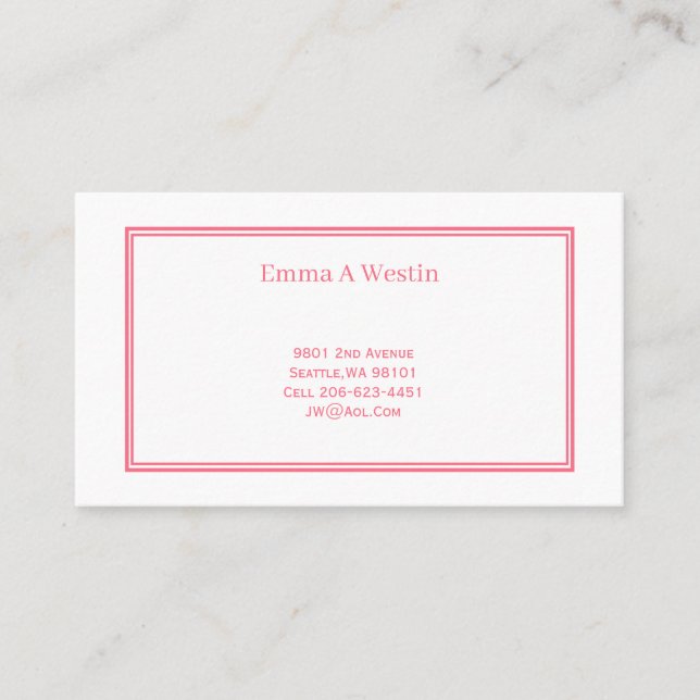 Classic Calling Card (Front)