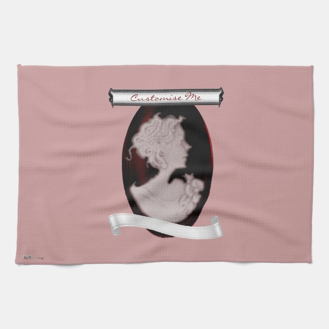 Classic Cameo (Rose) Kitchen Towel (Horizontal)