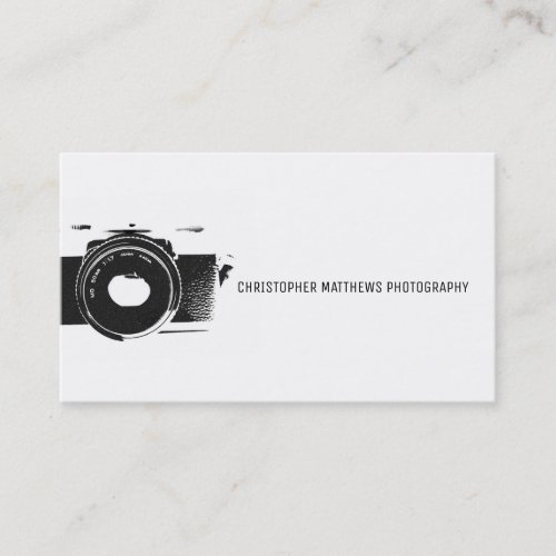 Classic Camera Artistic Black white Photographer Business Card