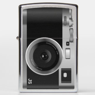 Classic Camera with Initials Zippo Lighter