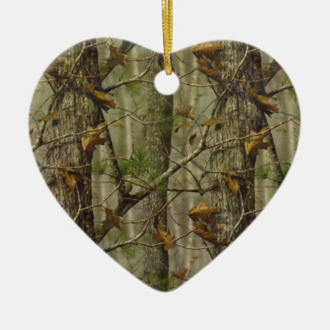 Classic Camouflage Ceramic Ornament (Front)