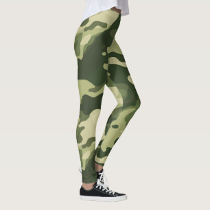 Classic Camouflage Leggings - Military Print, High