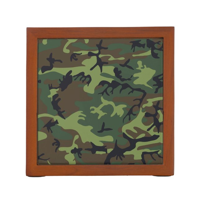 Classic Camouflage Pattern Desk Organizer (Back)