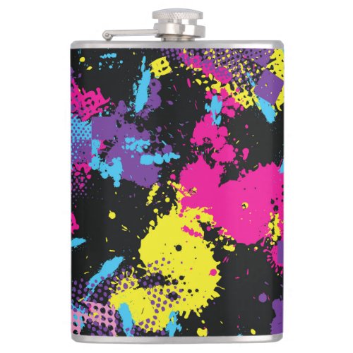 Classic Camouflage Seamless Vintage Pattern Flask