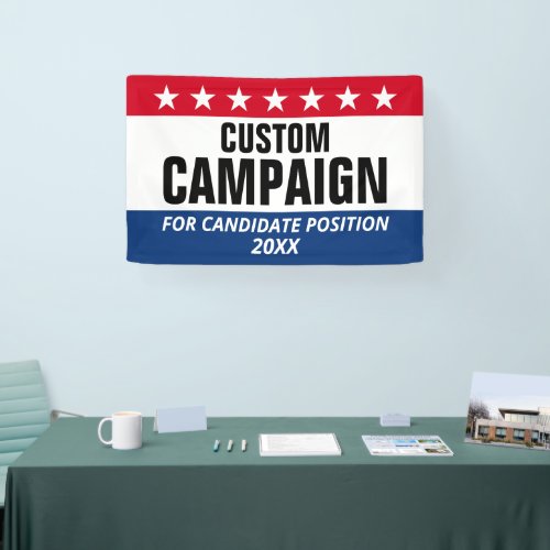 Classic Campaign Design Stars Custom Name Position Banner