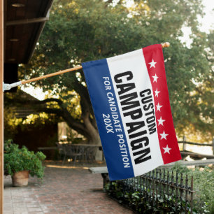 Classic Campaign Design Stars Custom Name Position House Flag