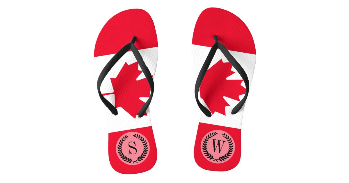 Classic Canada Flag Flip Flops Zazzle