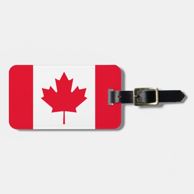 Classic Canada Flag Luggage Tag (Front Horizontal)
