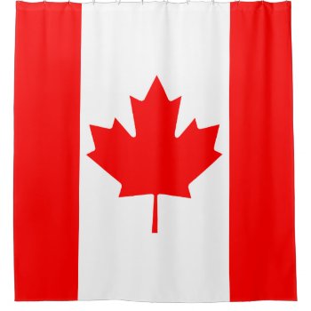 Classic Canada Flag Maple Leaf Shower Curtain by ShowerCurtain101 at Zazzle