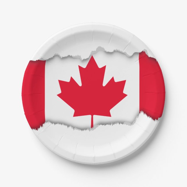 Classic Canada Flag Paper Plates (Front)