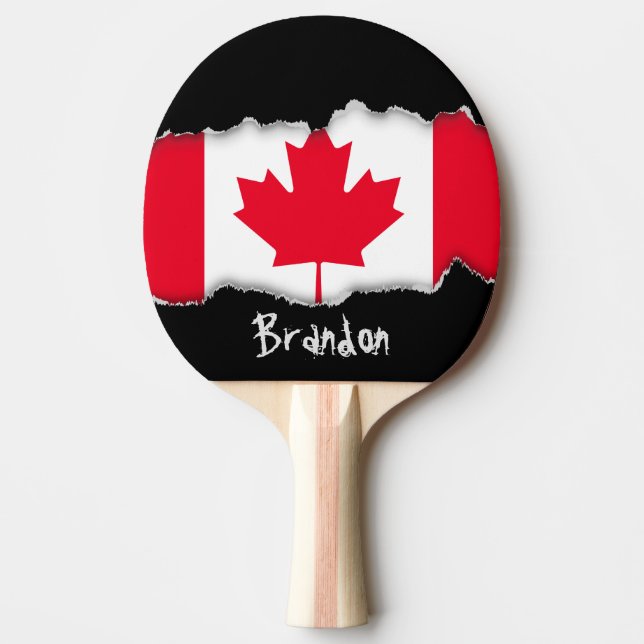 Classic Canada Flag Ping-Pong Paddle (Front)