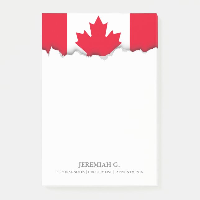 Classic Canada Flag Post-it Notes (Front)