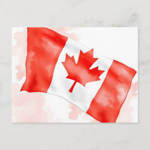 Classic Canada flag postcard