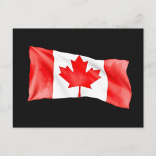 Classic Canada flag postcard